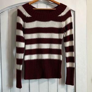 Arizona Jean Company Red and White strip Sweater